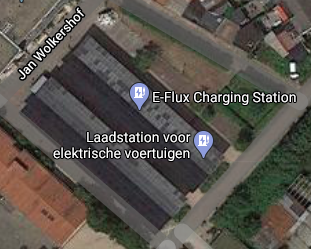 Laadplein onder zonnedak