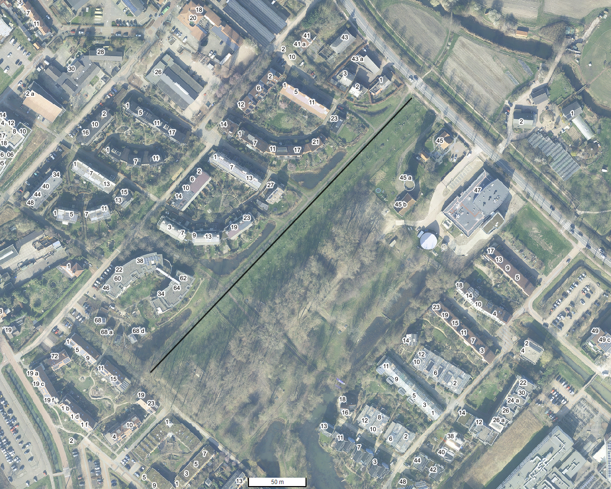 Werkzaamheden langs het Marleen Kapteinpad